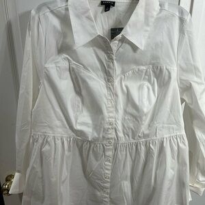Torrid Corset button up blousee